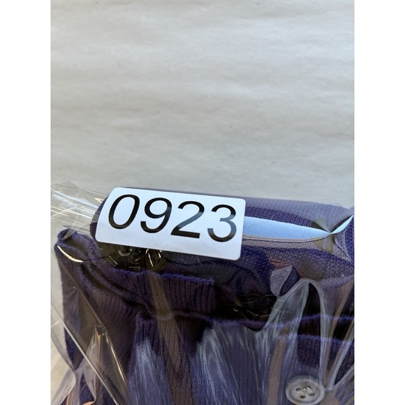 J Crew Embellished Cardigan Sz M Purple 100% Cotton Preppy Knit - Picture 8 of 8